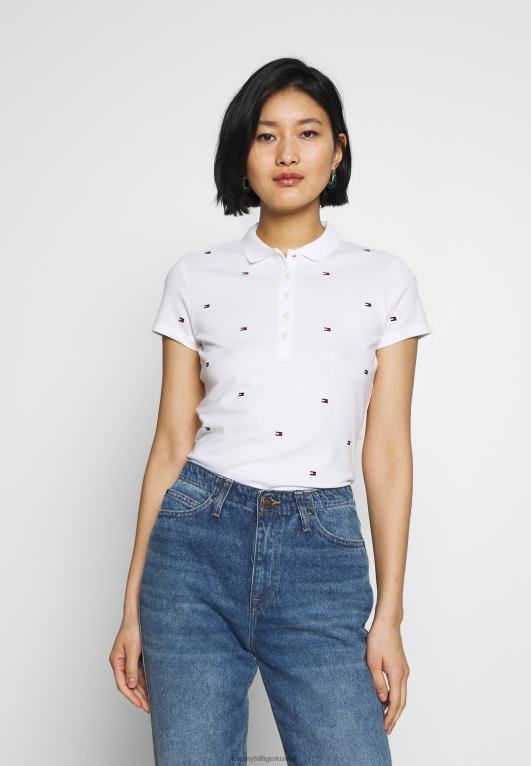 أبيض Tommy Hilfiger فيليسيا قميص بولو التطريز ضئيلة 446447884