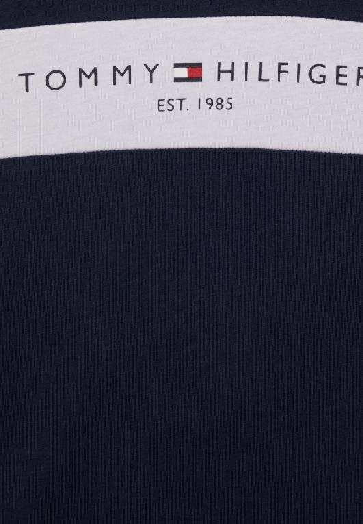 البحرية الشفق Tommy Hilfiger تي شيرت بطبعة كتلة الألوان الأساسية 446447905