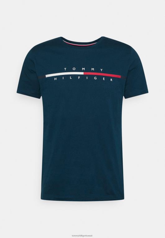 ضفاف البحيرة المظلمة Tommy Hilfiger تيشيرت بطبعة شعار الماركة 446447913