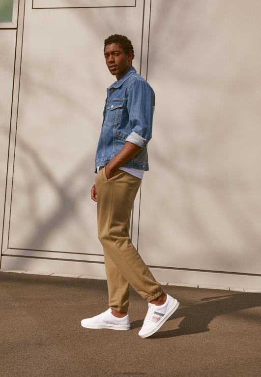 أبيض Tommy Hilfiger أحذية رياضية مخططة خفيفة الوزن 446447924