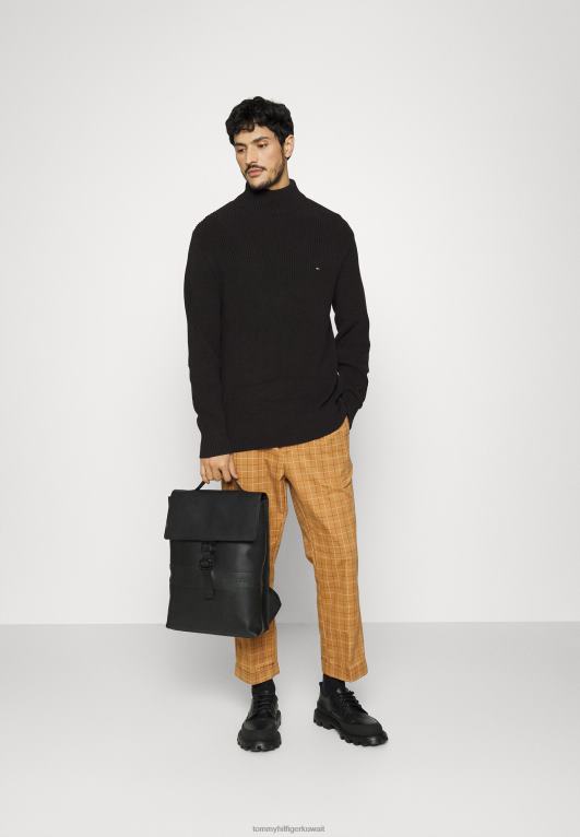 أسود Tommy Hilfiger كنزة برقبة وهمية 446447926