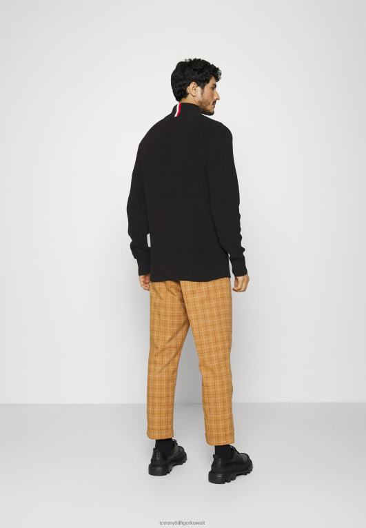 أسود Tommy Hilfiger كنزة برقبة وهمية 446447926