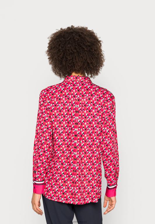 جزيرة جغرافية/وردي كبير Tommy Hilfiger بلوزة فلور مريحة بأزرار سفلية 446447928