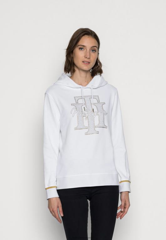 أبيض Tommy Hilfiger البلوز هوديي الكريستال العادي 446447933