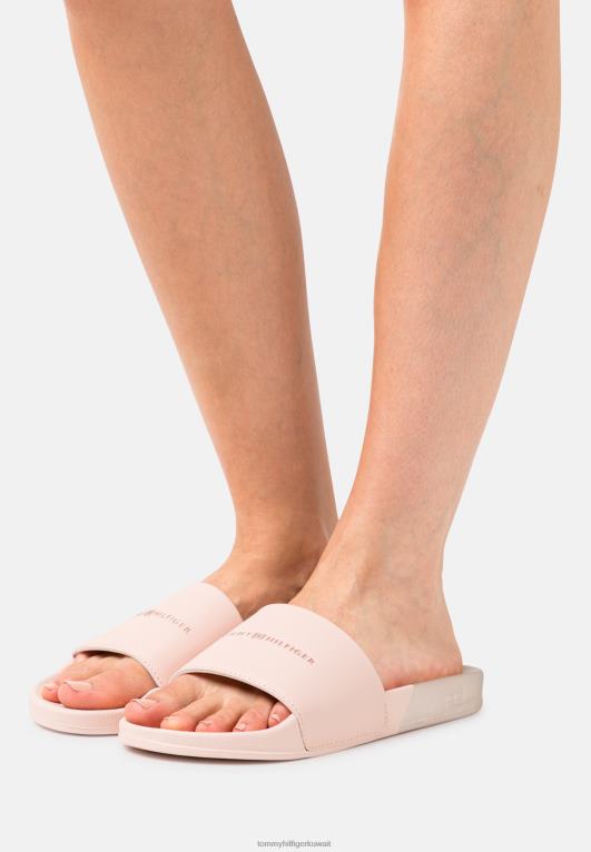 البني الداكن الوردي Tommy Hilfiger شرائح حمام السباحة المعدنية 446447936