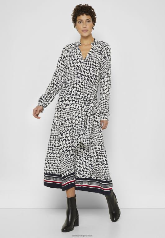 سماء إكرو Tommy Hilfiger تحول فستان قميص طويل اللباس 446447943