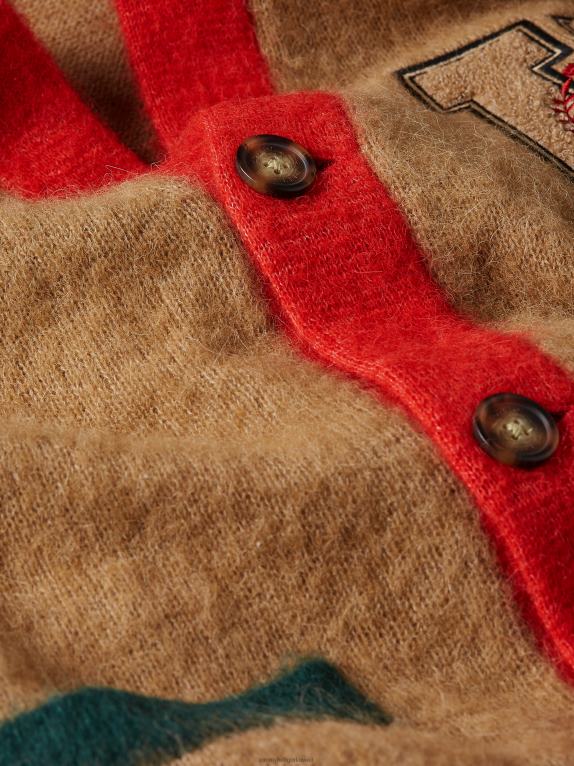 الكاكي الريف Tommy Hilfiger سترة صوفية مطرزة بالألوان 44644794