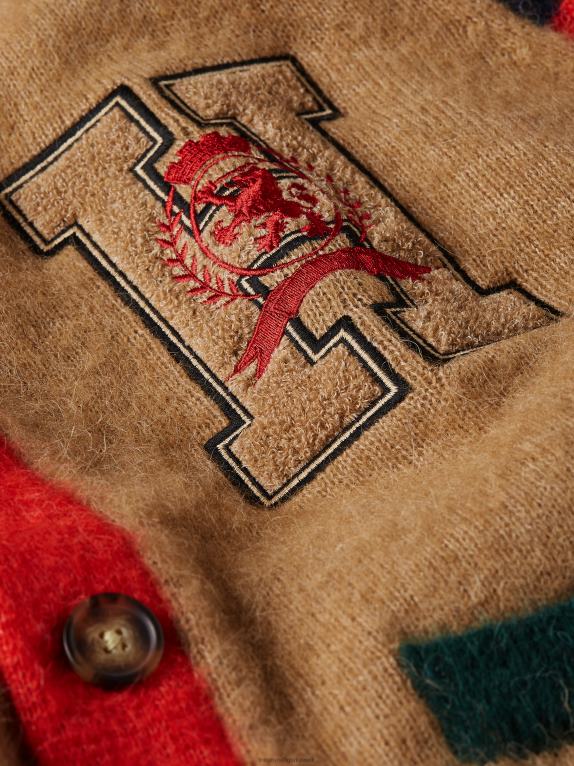 الكاكي الريف Tommy Hilfiger سترة صوفية مطرزة بالألوان 44644794