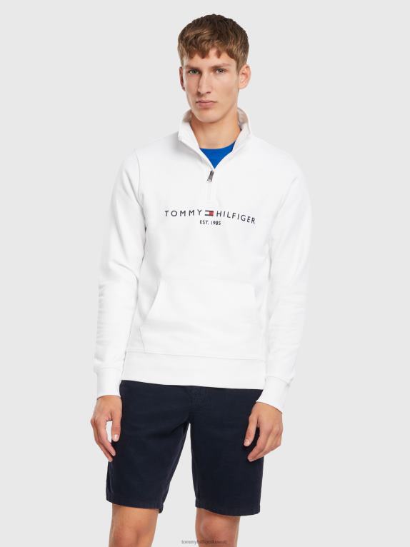 أبيض Tommy Hilfiger كنزة بشعار الماركة 44644796