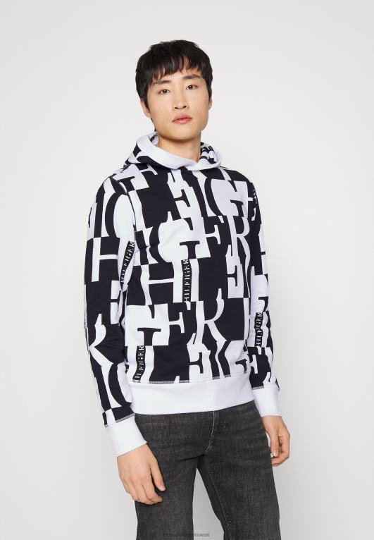 سماء الصحراء/أبيض Tommy Hilfiger منعت هوديي البلوز 446447968