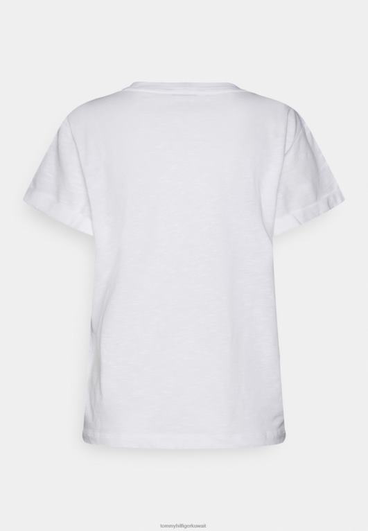 أبيض Tommy Hilfiger تي شيرت بطبعة زهور عادية 446447983