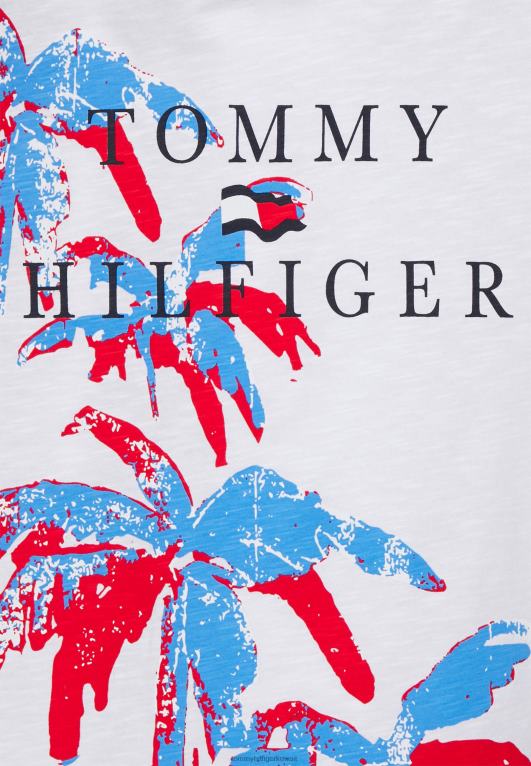 أبيض Tommy Hilfiger تي شيرت بطبعة زهور عادية 446447983