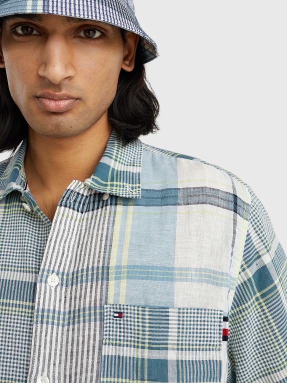 الأزرق النبيل / متعدد Tommy Hilfiger مدراس تحقق قميص قصير الأكمام 44644799