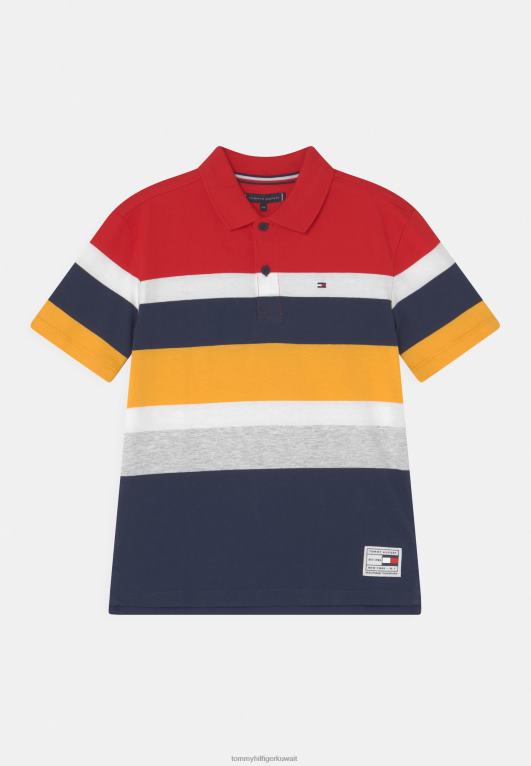 البحرية الشفق Tommy Hilfiger أرشيف قميص بولو مخطط 446448002