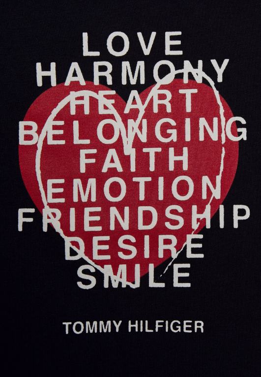 سماء الصحراء Tommy Hilfiger تي شيرت مطبوع عليه عيد الحب للجنسين 446448008