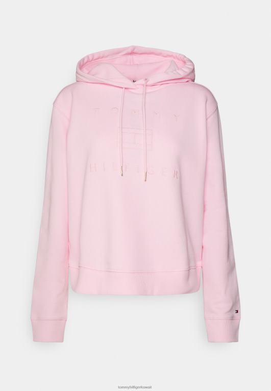 الوردي الباستيل Tommy Hilfiger سترة هوديي معدنية 446448016