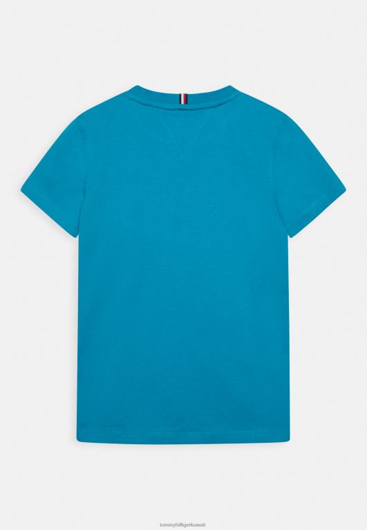 البط البري الجديد Tommy Hilfiger تي شيرت مطبوع عليه علم عالمي 446448031