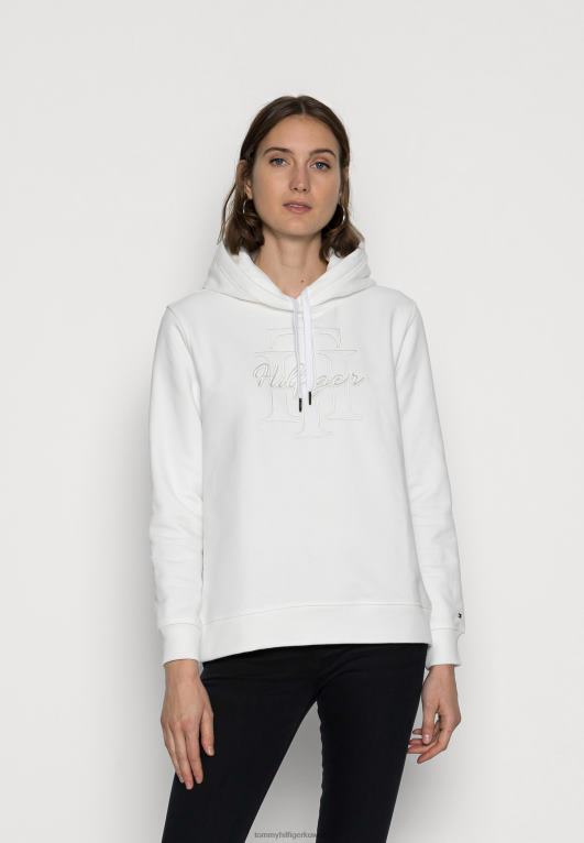 بيج فاتح Tommy Hilfiger البلوز هوديي النص العادي 446448045