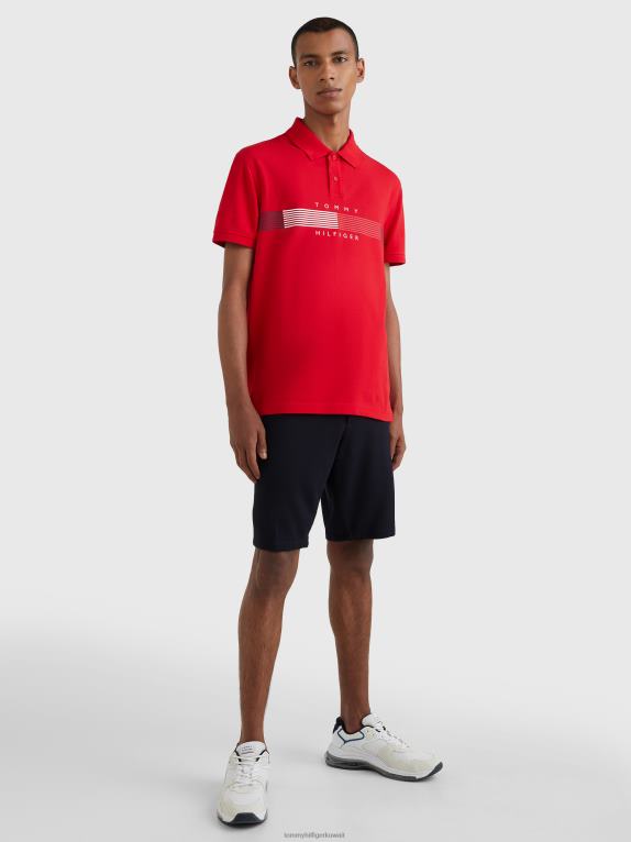 الأحمر الأساسي Tommy Hilfiger شعار بولو 44644806
