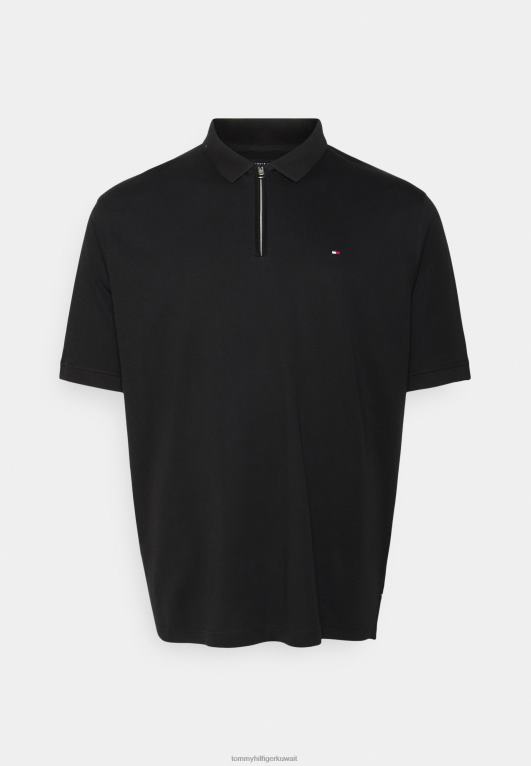 أسود Tommy Hilfiger الانترلوك قميص بولو 446448063
