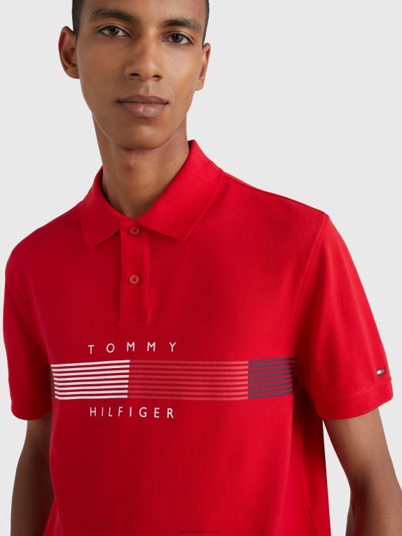 الأحمر الأساسي Tommy Hilfiger شعار بولو 44644806