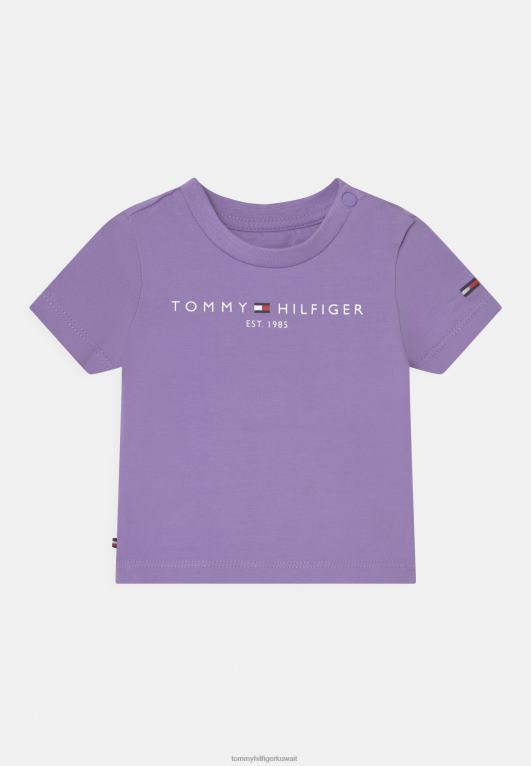 فيولا بنفسجية Tommy Hilfiger تي شيرت مطبوع عليه طفل أساسي للجنسين 446448092