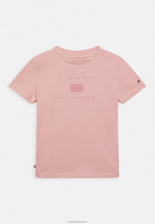 لون القرنفل Tommy Hilfiger تيشيرت بطبعة شعار الطفل 446448093