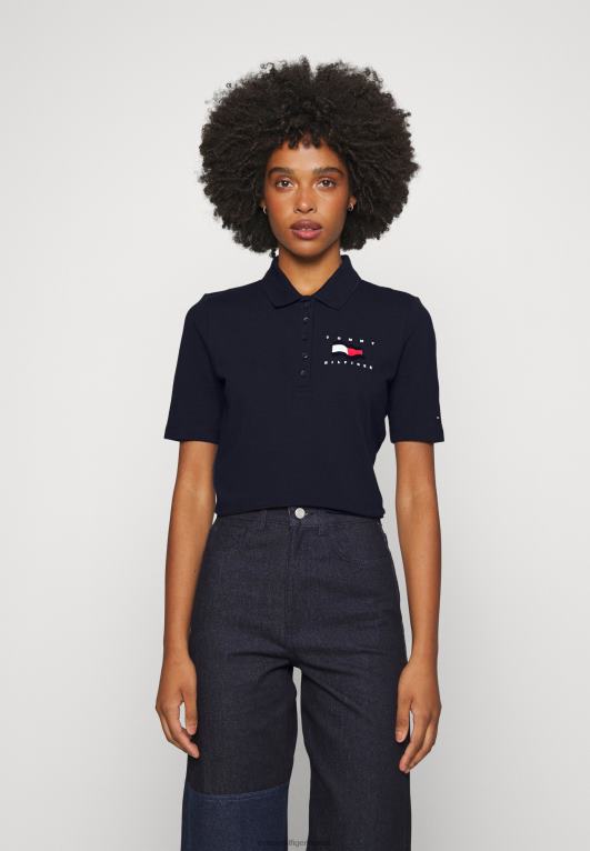 سماء الصحراء Tommy Hilfiger قميص بولو بعلم القطيع العادي 446448095