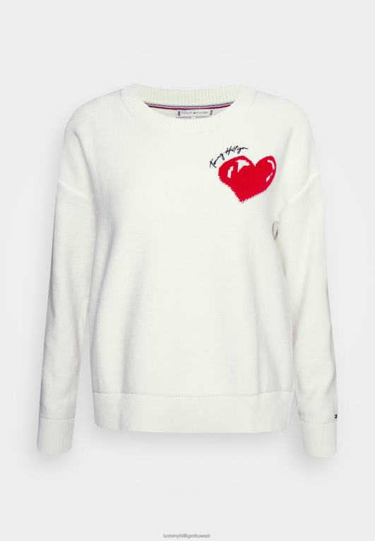 بيج فاتح Tommy Hilfiger رسمت القلب المفتوح البلوز 446448102