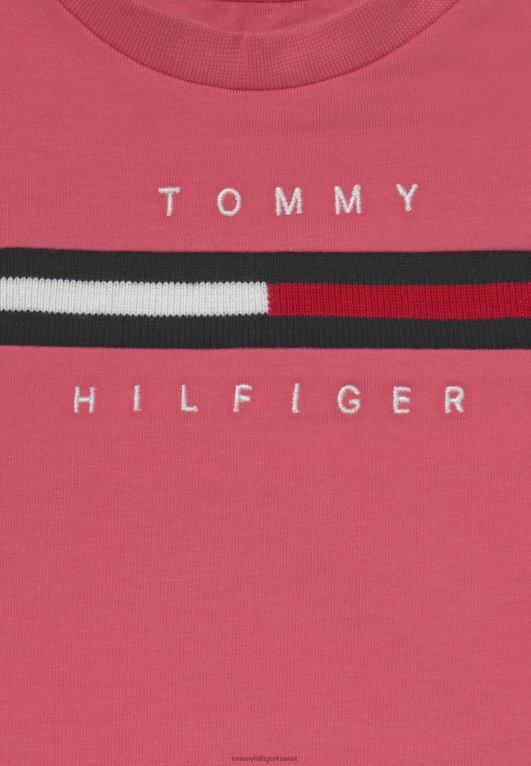 البطيخ العميق Tommy Hilfiger تي شيرت مطبوع عليه إدخال الطفل 446448106