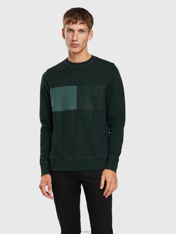 الهاوية الخضراء Tommy Hilfiger لوحة ديوالي مونوغرام ذات رقبة مستديرة 44644811