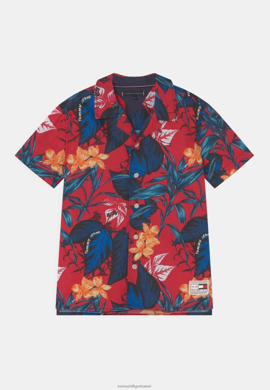 أحمر Tommy Hilfiger قميص منتجع بطباعة استوائية 446448115