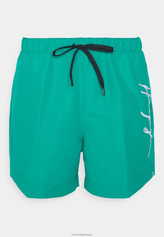 ماوي الأخضر Tommy Hilfiger شورت سباحة برباط متوسط 446448119