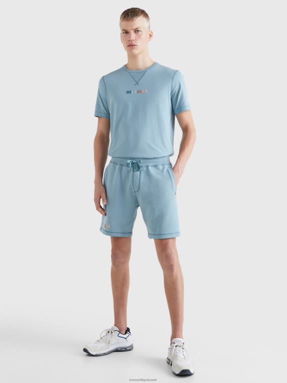 الأزرق النبيل Tommy Hilfiger شورت مطرز بشعار متعدد الألوان 44644812