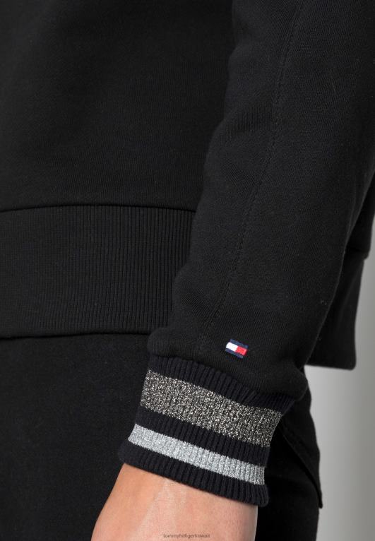 أسود Tommy Hilfiger سترة وهمية مريحة 446448135