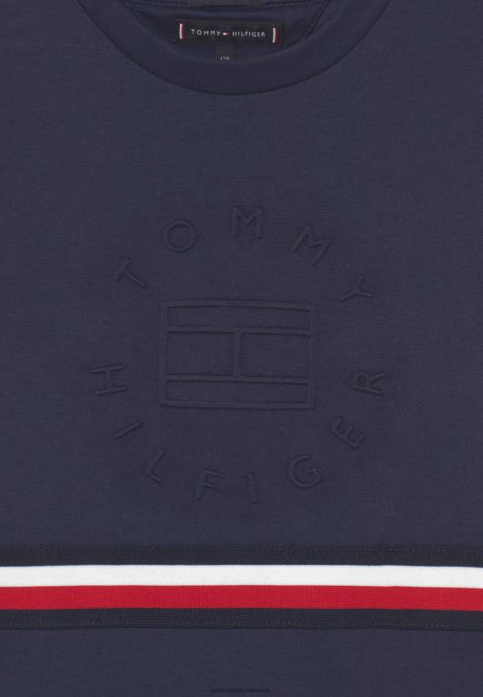 البحرية الشفق Tommy Hilfiger تي شيرت مطبوع منقوش عالمي 446448167