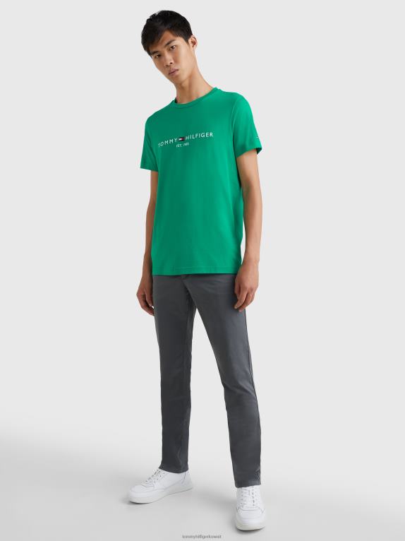 الملعب الأخضر Tommy Hilfiger تي شيرت من القطن العضوي بقصة ضيقة 44644817