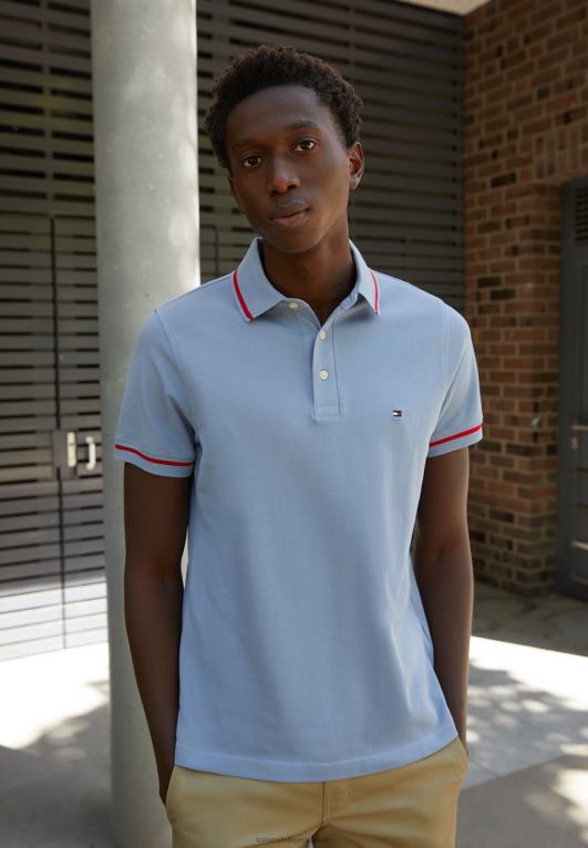 الفجر الأزرق Tommy Hilfiger قميص بولو رفيع مقلوب 446448202