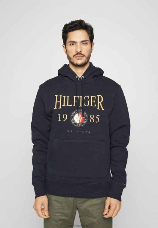 سماء الصحراء Tommy Hilfiger كنزة بغطاء رأس بشعار أيقونة 446448207