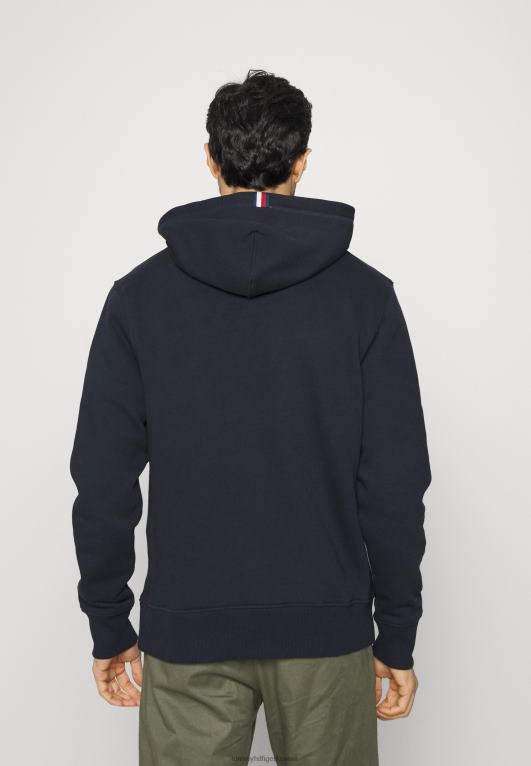 سماء الصحراء Tommy Hilfiger كنزة بغطاء رأس بشعار أيقونة 446448207