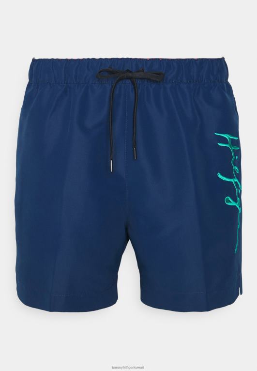 الشفق النيلي Tommy Hilfiger شورت سباحة برباط متوسط 446448227