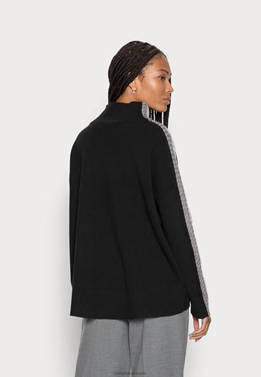 أسود Tommy Hilfiger تارا سترة سترة مريحة 446448230