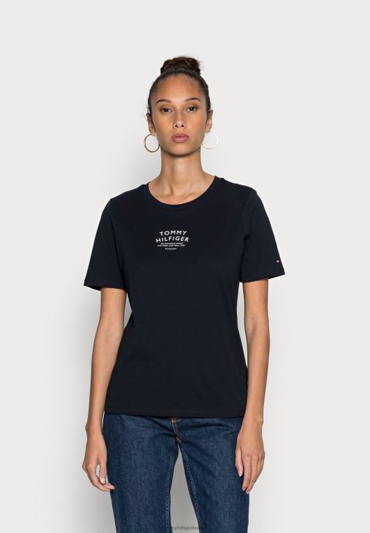 سماء الصحراء Tommy Hilfiger تي شيرت بطبعة نص عادي 446448248