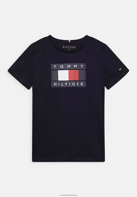 سماء الصحراء Tommy Hilfiger تي شيرت مطبوع عليه علم عالمي 446448260