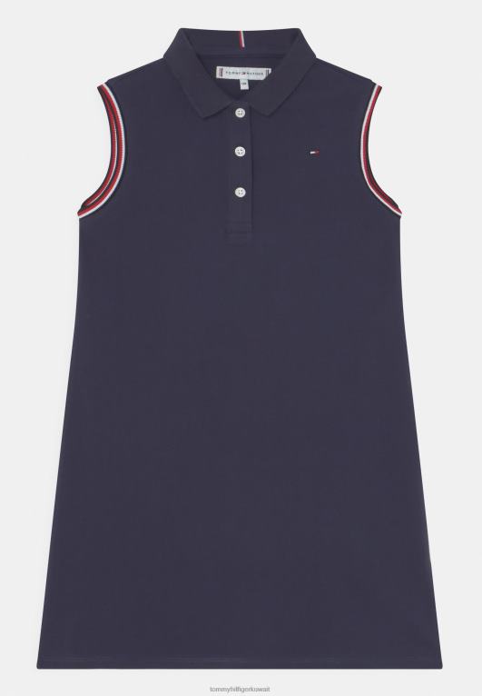 البحرية الشفق Tommy Hilfiger فستان جيرسي كلاسيكي 446448267