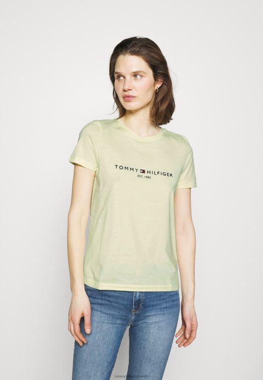 أصفر Tommy Hilfiger تي شيرت بطباعة عادية 446448278