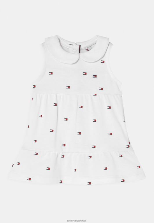 أبيض Tommy Hilfiger فستان علم الطفل فستان اليوم 446448289