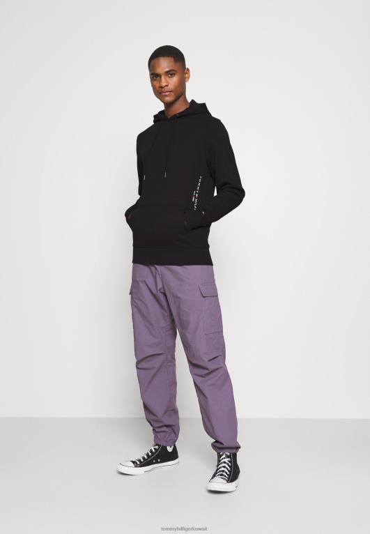 أسود Tommy Hilfiger هوديي بشعار الماركة 446448302