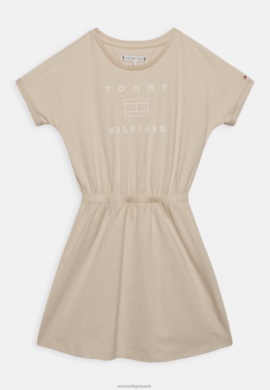 اللون البيج Tommy Hilfiger فستان جيرسي 446448313