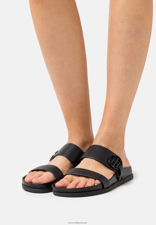 أسود Tommy Hilfiger البغال جولة القدم 446448315